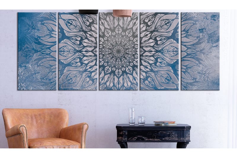 Tavla Hypnosis 5 Parts Blue Narrow 225x90 - Artgeist sp. z o. o. - Inredning - Tavlor & konst - Canvastavlor