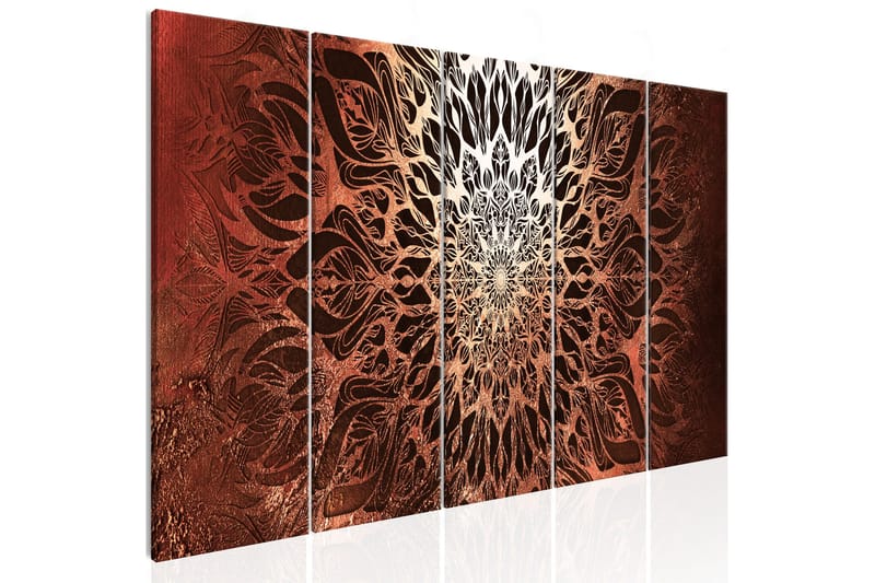 Tavla Hypnosis 5 Parts Orange Narrow 200x80, Artgeist sp. z o. o.