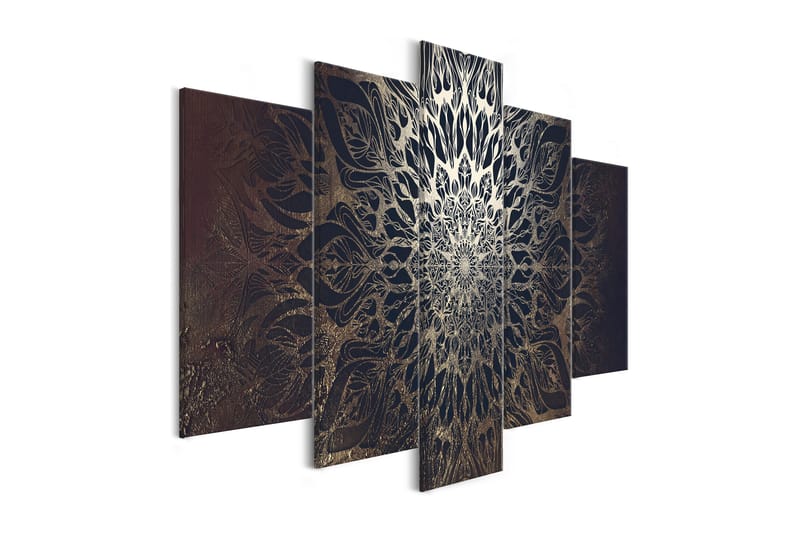 Tavla Hypnosis 5 Parts Brown Wide 200x100, Artgeist sp. z o. o.