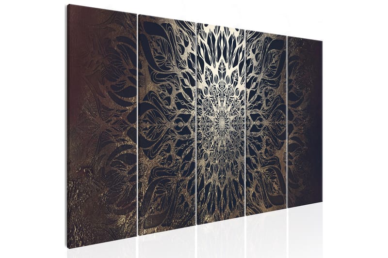 Tavla Hypnosis 5 Parts Brown Narrow 225x90 - Artgeist sp. z o. o. - Inredning - Tavlor & konst - Canvastavlor