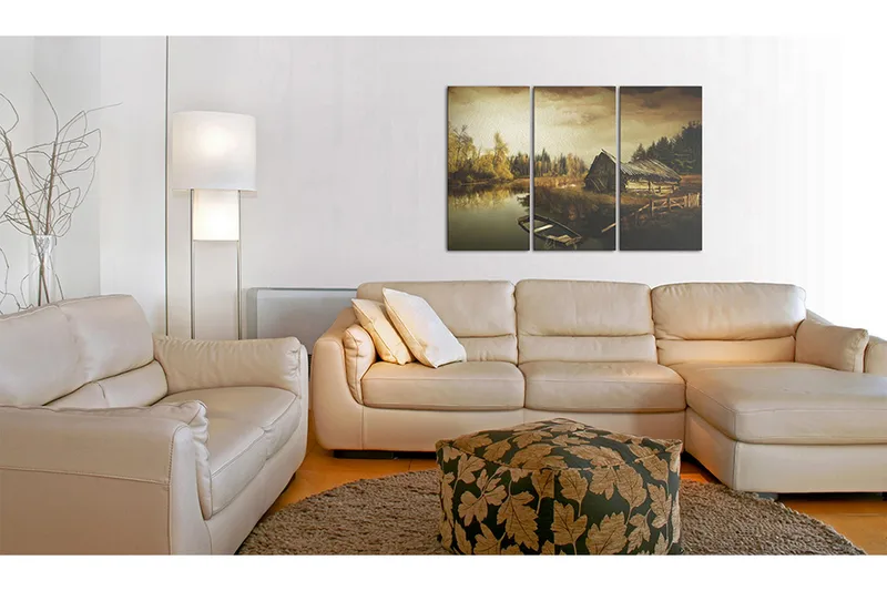Tavla Idyllic Village Triptych 120x80 - Artgeist sp. z o. o. - Inredning - Tavlor & konst - Canvastavlor