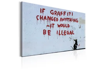 Tavla If Graffiti Changed Anything by Banksy 60x40 - Artgeist sp. z o. o. - Inredning - Tavlor & konst - Canvastavlor
