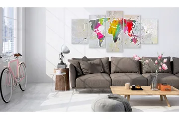 Tavla Illustration Of The World 200x100 - Artgeist sp. z o. o. - Inredning - Tavlor & konst - Canvastavlor