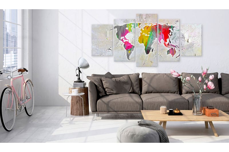 Tavla Illustration Of The World 200x100 - Artgeist sp. z o. o. - Inredning - Tavlor & konst - Canvastavlor