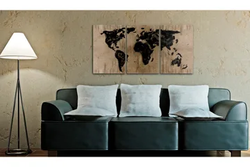 Tavla Inky Världskarta 60x30 - Artgeist sp. z o. o. - Inredning - Tavlor & konst - Canvastavlor
