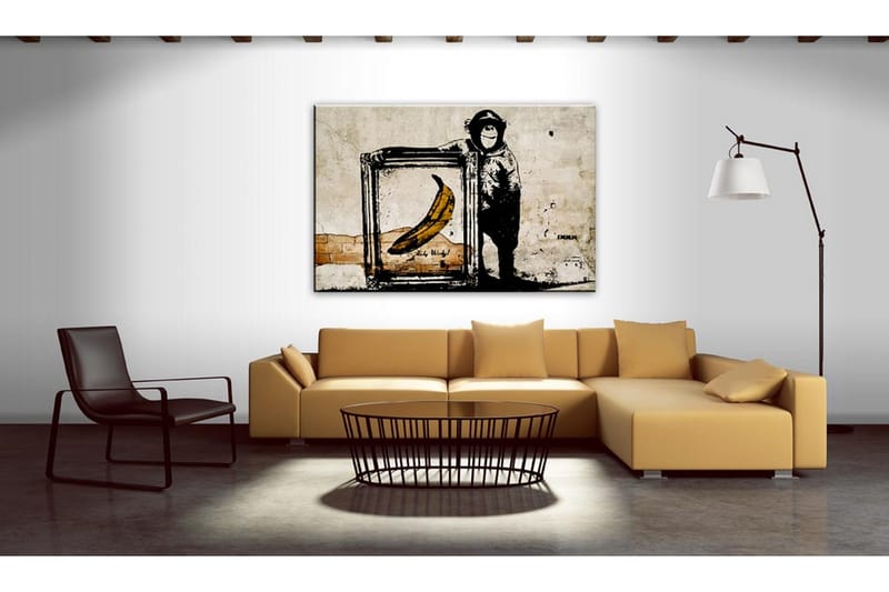 Tavla Inspired By Banksy Sepia 60x40 - Artgeist sp. z o. o. - Inredning - Tavlor & konst - Canvastavlor