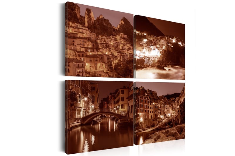 Tavla Italian Towns Sepia 40x40, Artgeist sp. z o. o.