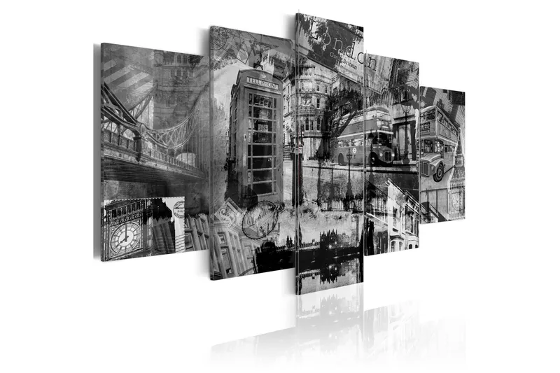 Tavla Kärnan London 5 St 200x100, Artgeist sp. z o. o.