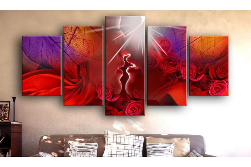Tavla Kiss From Rose 200x100 - Artgeist sp. z o. o. - Inredning - Tavlor & konst - Canvastavlor