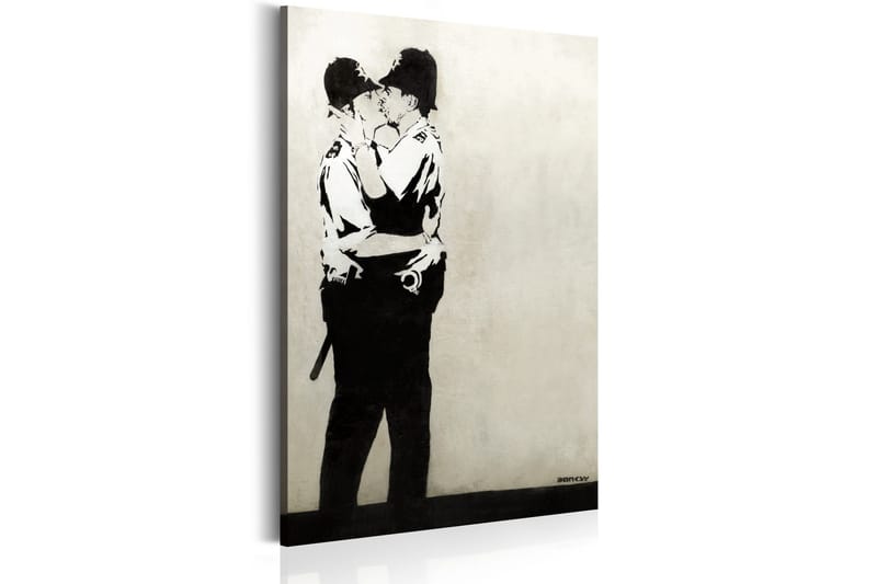 Tavla Kissing Coppers by Banksy 80x120, Artgeist sp. z o. o.