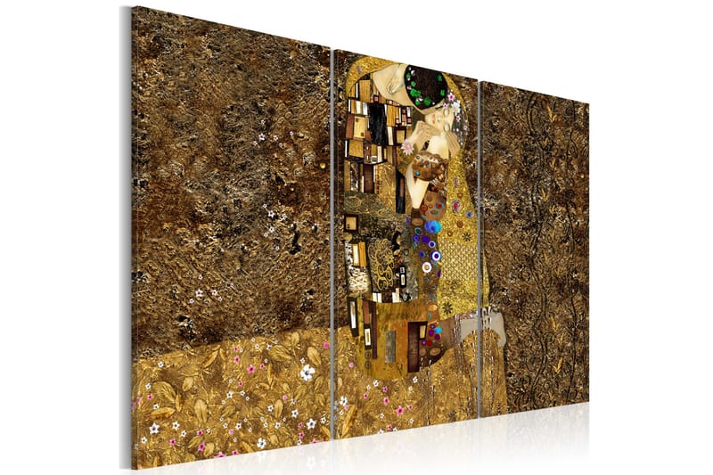 Tavla Klimt Inspiration Kiss 120x80 - Artgeist sp. z o. o. - Canvastavlor