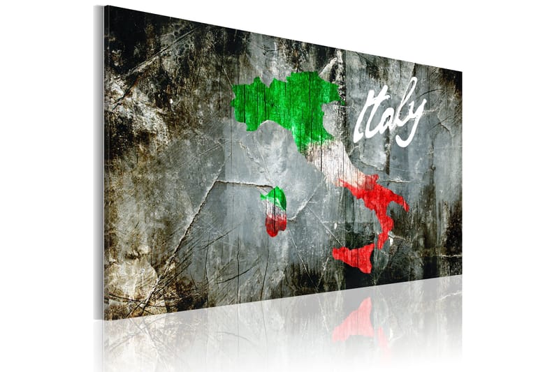 Tavla Konstnärlig Karta Över Italien 90x60, Artgeist sp. z o. o.