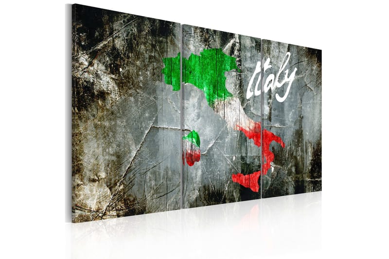 Tavla Konstnärlig Karta Över Italien Triptyk 120x80, Artgeist sp. z o. o.