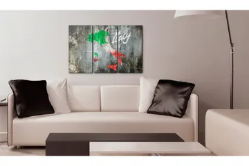 Tavla Konstnärlig Karta Över Italien Triptyk 120x80 - Artgeist sp. z o. o. - Inredning - Tavlor & konst - Canvastavlor