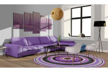 Tavla Lavender Sunrise Over Paris 100x50 - Artgeist sp. z o. o. - Inredning - Tavlor & konst - Canvastavlor