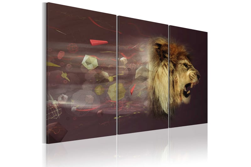 Tavla Lejon Abstrakt 60x40 - Artgeist sp. z o. o. - Inredning - Tavlor & konst - Canvastavlor