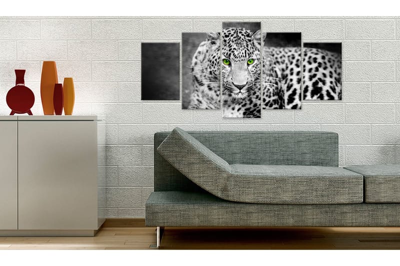 Tavla Leopard Black&White 100x50 - Artgeist sp. z o. o. - Inredning - Tavlor & konst - Canvastavlor