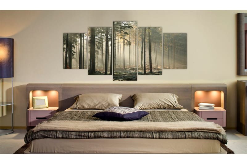 Tavla Light In A Dark Forest 100x50 - Artgeist sp. z o. o. - Inredning - Tavlor & konst - Canvastavlor