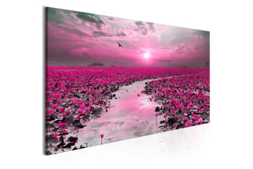 Tavla Lilies and Sunset (1 Part) Narrow 135x45 - Inredning - Tavlor & konst - Canvastavlor