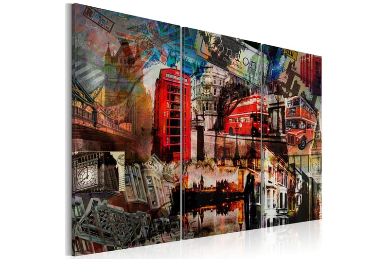 Tavla London Collage Triptych 120x80, Artgeist sp. z o. o.