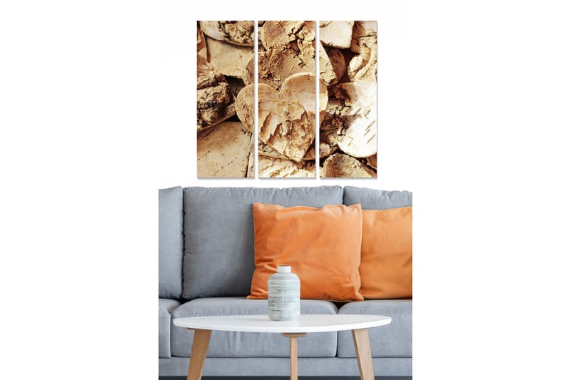 Tavla Love 3-pack Flerfärgad - 20x50 cm - Inredning - Tavlor & konst - Canvastavlor