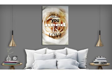 Tavla Love Rose 80x120 cm - Inredning - Tavlor & konst - Canvastavlor