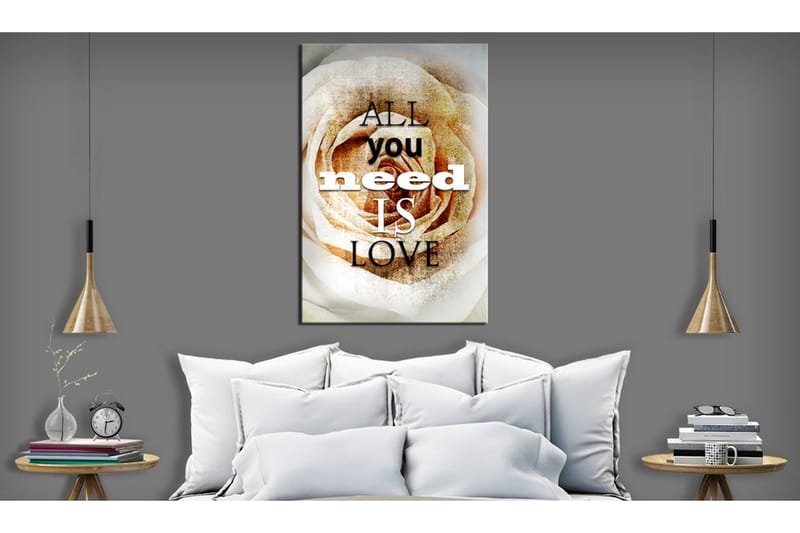 Tavla Love Rose 80x120 cm - Inredning - Tavlor & konst - Canvastavlor