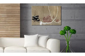 Tavla Love Plane Banksy 120x80 cm - Inredning - Tavlor & konst - Canvastavlor