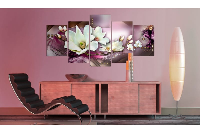 Tavla Magnetic Abstraction With An Orchid 100x50 - Artgeist sp. z o. o. - Inredning - Tavlor & konst - Canvastavlor