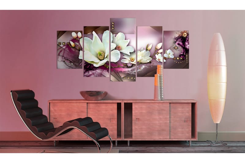 Tavla Magnetic Abstraction With An Orchid 200x100 - Artgeist sp. z o. o. - Inredning - Tavlor & konst - Canvastavlor