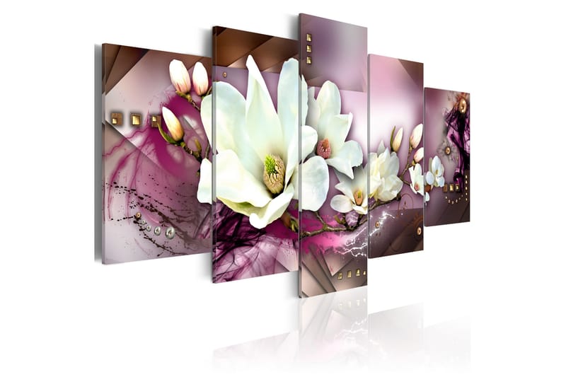 Tavla Magnetic Abstraction With An Orchid 200x100, Artgeist sp. z o. o.