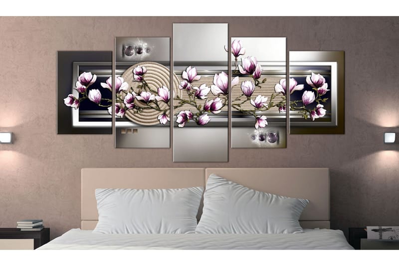 Tavla Magnolia And Zen Garden 200x100 - Artgeist sp. z o. o. - Inredning - Tavlor & konst - Canvastavlor