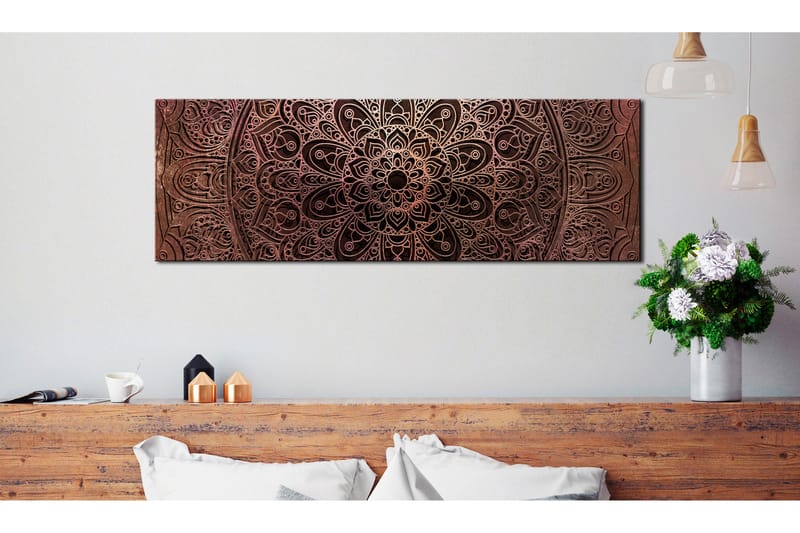 Tavla Mandala Amber Silence 135x45 - Artgeist sp. z o. o. - Inredning - Tavlor & konst - Canvastavlor