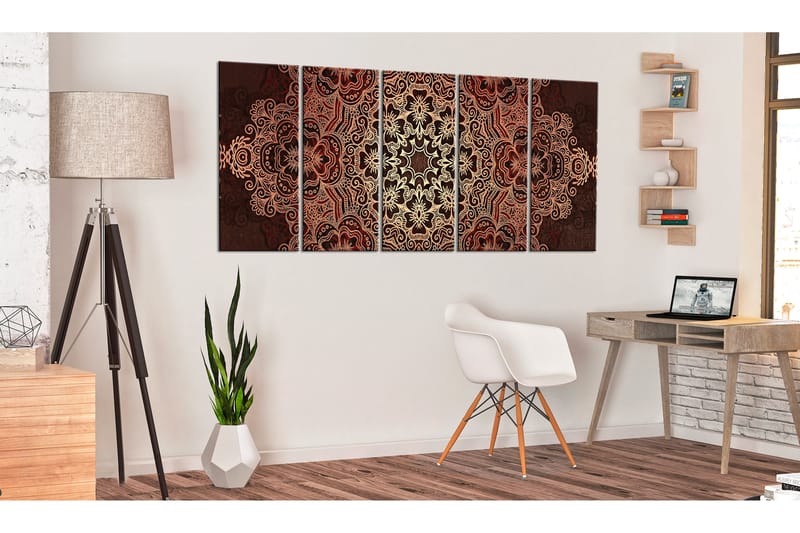 Tavla Mandala Flower Bouquet 225x90 - Artgeist sp. z o. o. - Inredning - Tavlor & konst - Canvastavlor