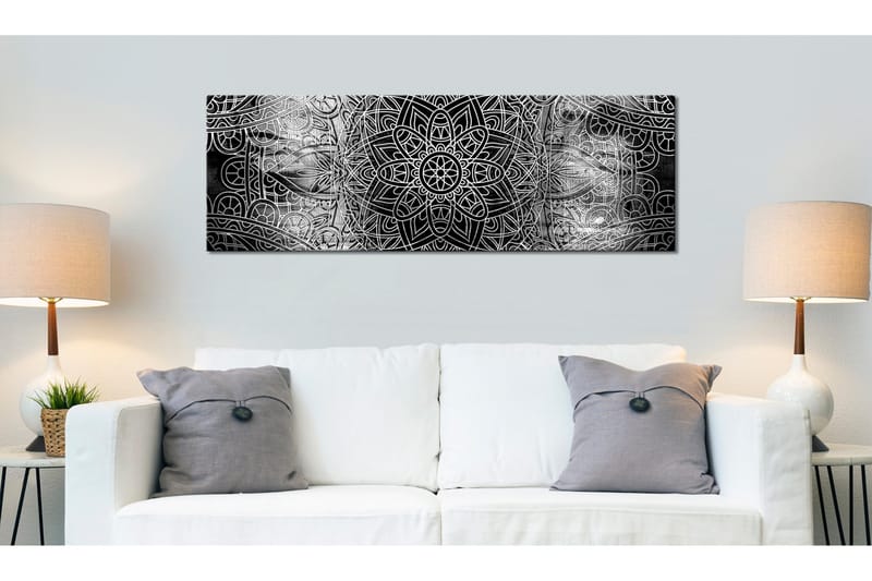 Tavla Mandala Grey Depths 120x40 - Artgeist sp. z o. o. - Inredning - Tavlor & konst - Canvastavlor
