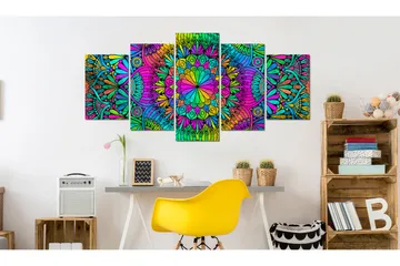 Tavla Mandala Peacock Feathers 100x50 - Artgeist sp. z o. o. - Inredning - Tavlor & konst - Canvastavlor