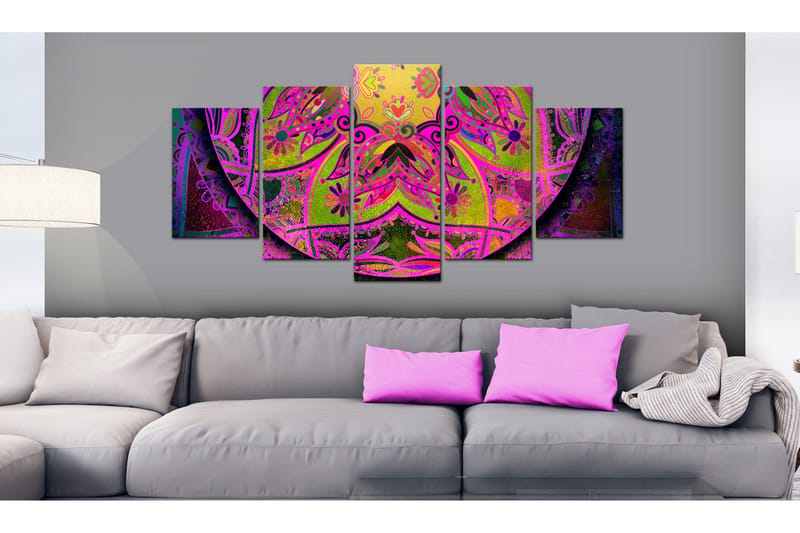 Tavla Mandala Pink Power 200x100 - Artgeist sp. z o. o. - Inredning - Tavlor & konst - Canvastavlor