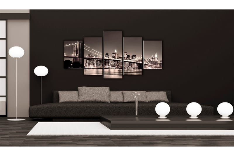 Tavla Manhattan Brooklyn Bridge Ii 200x100 - Artgeist sp. z o. o. - Inredning - Tavlor & konst - Canvastavlor