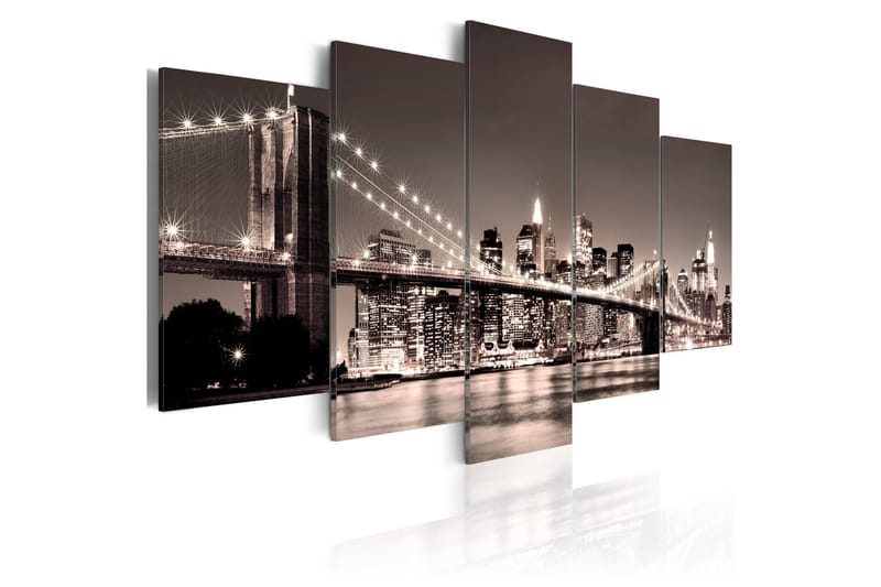 Tavla Manhattan Brooklyn Bridge Ii 200x100 - Artgeist sp. z o. o. - Inredning - Tavlor & konst - Canvastavlor
