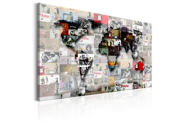 Tavla Map: Banksy inspiration 120x80 - Artgeist sp. z o. o. - Inredning - Tavlor & konst - Canvastavlor