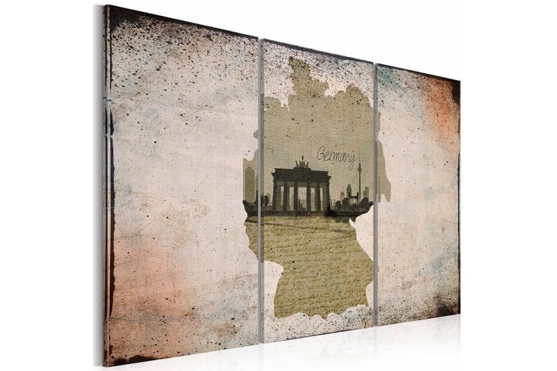 Tavla map: Germany, Brandenburg Gate karta 120x80 - Artgeist sp. z o. o. - Inredning - Tavlor & konst - Canvastavlor
