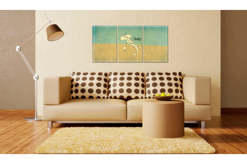 Tavla map: Italy 120x60, Artgeist sp. z o. o.