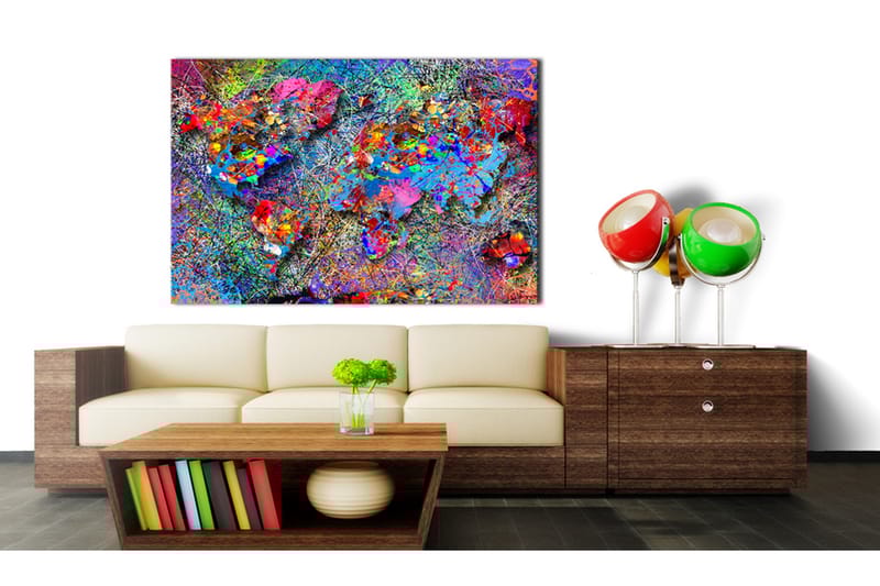 Tavla Map: Jackson Pollock inspiration 120x80 - Artgeist sp. z o. o. - Inredning - Tavlor & konst - Canvastavlor