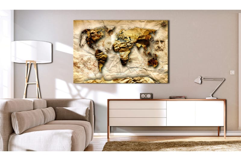 Tavla Map: Leonardo da Vinci inspiration 60x40, Artgeist sp. z o. o.