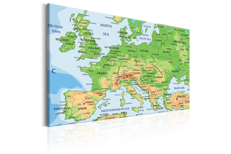 Tavla Map of Europe 60x40 - Inredning - Tavlor & konst - Canvastavlor