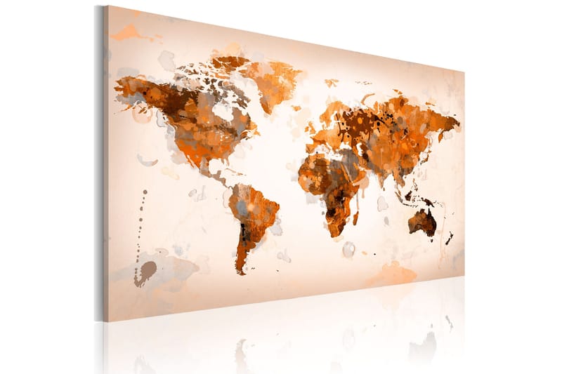 Tavla Map of the World Desert storm 120x80, Artgeist sp. z o. o.