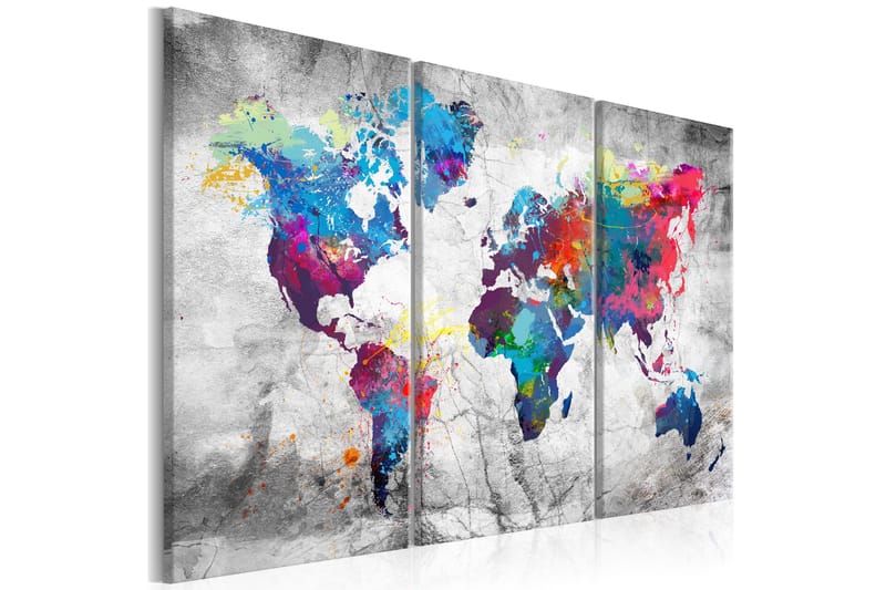 Tavla Maps: Grey Style 120x80 - Artgeist sp. z o. o. - Inredning - Tavlor & konst - Canvastavlor