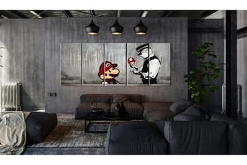 Tavla Mario Bros On Concrete 225x90 - Artgeist sp. z o. o. - Inredning - Tavlor & konst - Canvastavlor