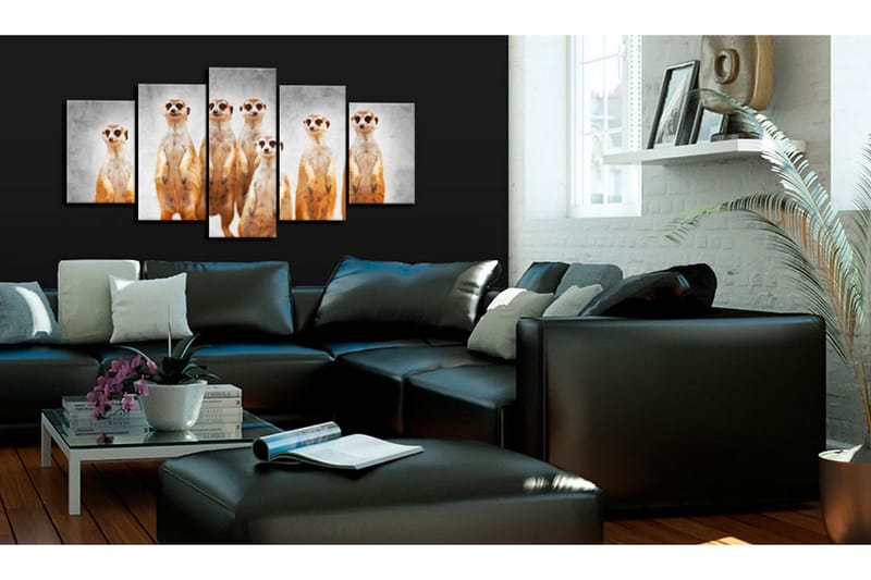 Tavla Meerkats 200x100 - Artgeist sp. z o. o. - Inredning - Tavlor & konst - Canvastavlor