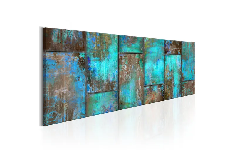 Tavla Metal Mosaic Blue 150x50 - Artgeist sp. z o. o. - Inredning - Tavlor & konst - Canvastavlor